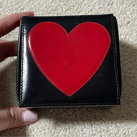 Moschino Vintage Leather Coin Pouch - Black Wallet - Picture 3 of 9